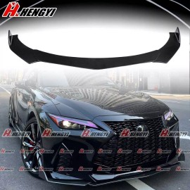 dtangor Fits Lexus IS300 IS350 IS500 2021-22 Gloss Blk Front Bumper Lip Splitter Spoiler