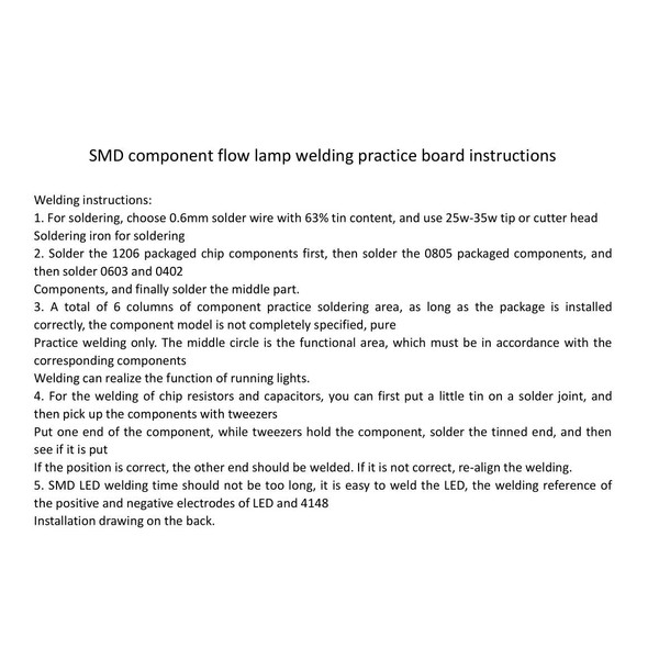 COVVY Rotating LED SMD NE555 Soldering Practice Board DIY Kit