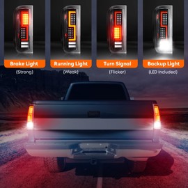 LED Tail Lights for Ford F150 2009 2010 2011 2012 2013 2014 (Fleetside Bed Model), Rear Taillight Assembly, Black Housing Clear Lens, ‎BL3Z13404AB, BL3Z13404B, BL3Z13405AB, BL3Z13405B