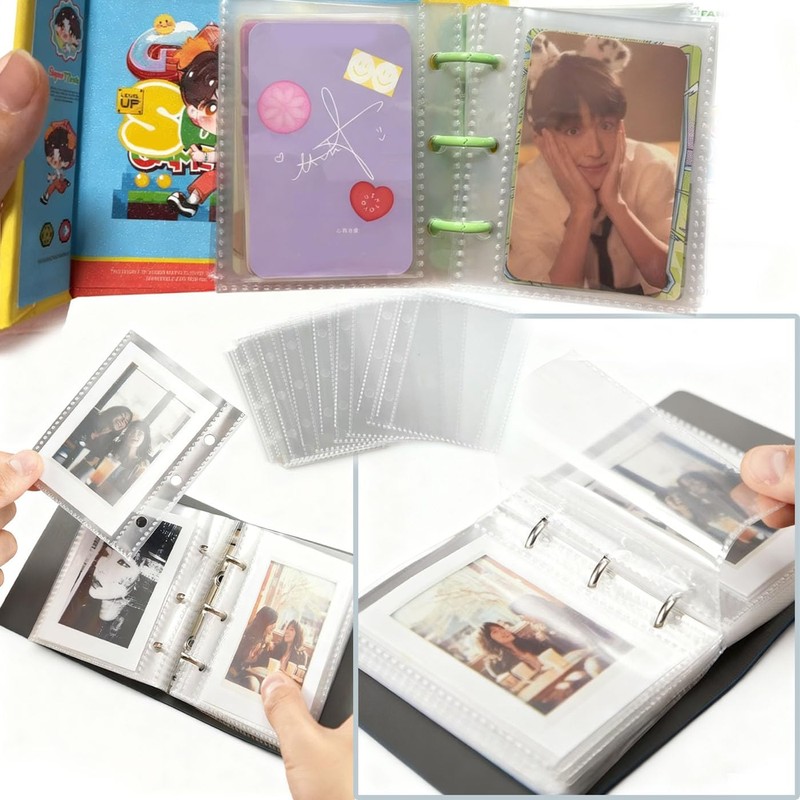 HUIKKJP A8 3-Ring Refill Seal Binder Personal Organizer, Set of