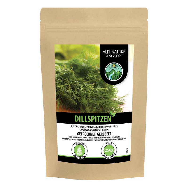 Dill weed (250g, 8.8 oz), Dill tips rubbed, dill tips