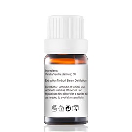 GM Gumili Vanilla Essential Oil - Pure Natural Oil for Aromatherapy Diffuser, Skin, Hair, DIY Perfume & Candle Making - Organic 10mL Warm Sweet Scent