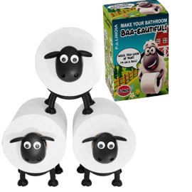 Black Sheep Toilet Paper Holder - Whimsical Free-Standing Bathroom Accessory - Durable Roll Organizer - Playful Tissue Storage - Charming Bathroom Enhancement - Pack of 3 (3)
