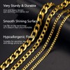 Prosteel Golden Chain Men Necklace Cuban Gold Chunky Ice Chain