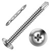Mywish 100pcs #10×2" Self Tapping Screws for Metal, 410 Sheet