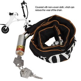 Mobility Scooter Chain Lock, Bike Anti Theft Lock Device High Security Cycling Lock with 2 Keys Heavy Duty Lock, for Motorbike Scooters Gate Fence Grill