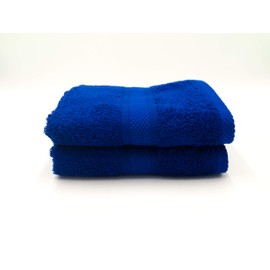 Lex's Linens Pack of 2 100% Combed Cotton Royal Blue Hand Towels