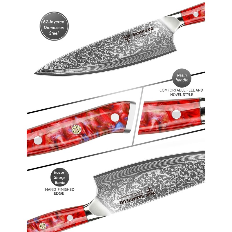 SANMUZUO Chef Knife - 8 inch - Xuan Series -