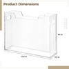 Acrylic File Folder Organizer, Clear Hanging File Organizer Box for