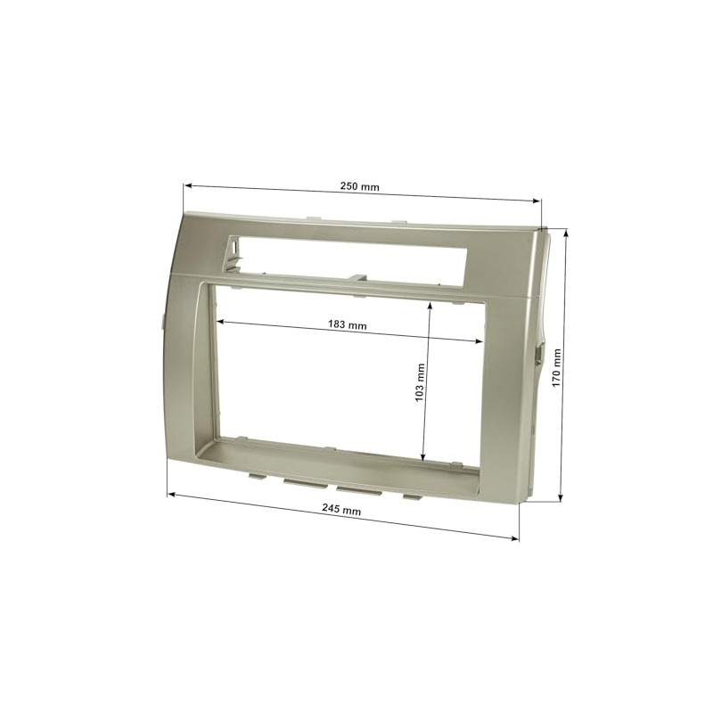 tomzz Audio 2455-051 Double DIN Radio Faceplate Compatible with Toyota