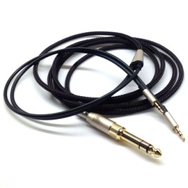 Replacement Audio Cable Compatible with Hifiman HE400S, HE-400I, HE-400i（Dual 2.5mm Connector Version）, HE560, HE-350, HE1000, HE1000 V2 Headphone 3.5mm / 6.35mm to Dual 2.5mm Jack Male Cord 1.5m