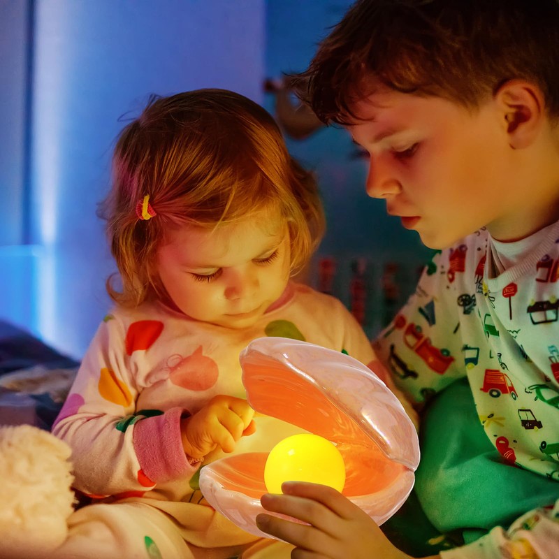 Shell Pearl Design Night Light Clamshell Night Lights Seashell Lamp