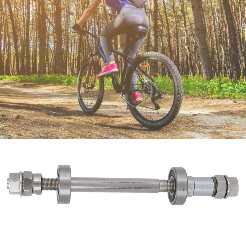 Vingvo Front Rear Wheel Hub Axle, Metal Bicycle Wheel Hub
