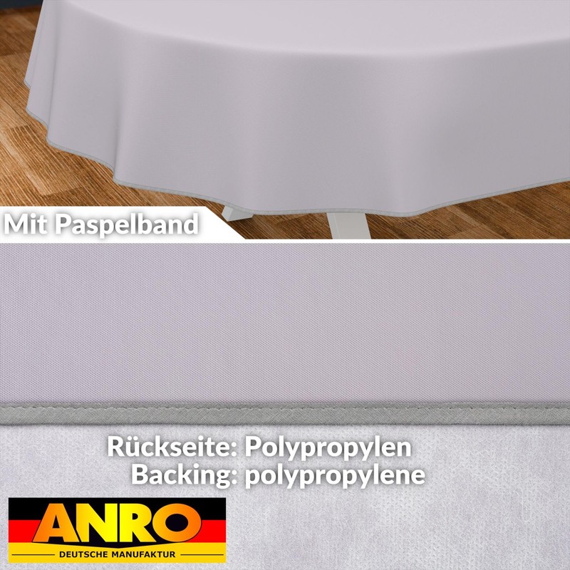 ANRO Oilcloth Tablecloth, Washable, Oilcloth, Garden Tablecloth, Outdoor, Indoor, Oval,