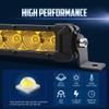 22" Yellow Led Light Bar, Single Row Flood Spot Combo