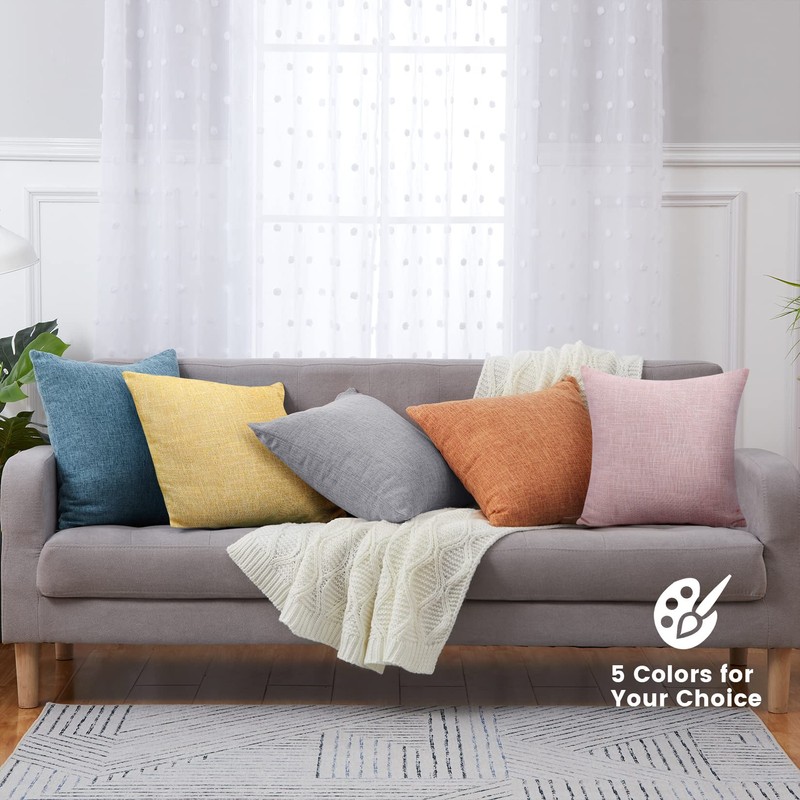 LinTimes Linen Look Home Decorative Cushion Cover Linen Cushion Cover