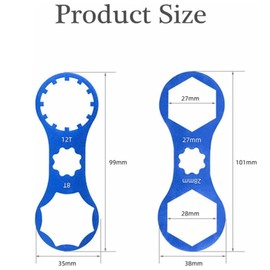 ZHAOYCSH 2PCS Bicycle Front Fork Repair Tool - Blue Fork Cap Wrench for XCR/XCM/XCT/RST/Suntour MTB & Road Bikes, Double Head Suspension Fork Shoulder Cap Removal & Installation Tool