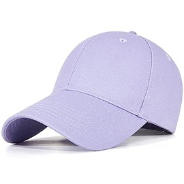 Bakicey Unisex Outdoor Baseball Cap, Cotton Baseball Cap, Adults’, Casual. Pure Colour, Adjustable Athletic Cap, Women Men, light purple, 56-58