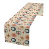 Mid Century Modern Table Runner Abstract Style Colorful Geometric Atomic