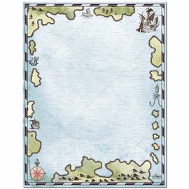 Treasure Map Letterhead Laser & Inkjet Printer Paper, 25 pack