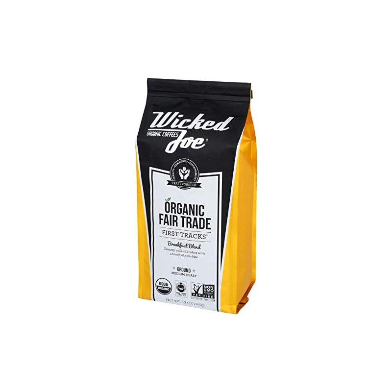 Wicked Joe Coffee Breakfast Blend Ground, 12 oz, Yellow