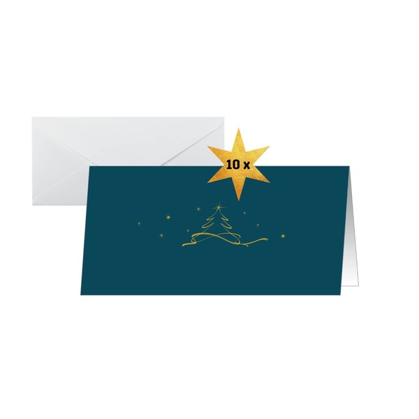 SIGEL DS068 Christmas Card Set with Envelope, DIN Long, Pack