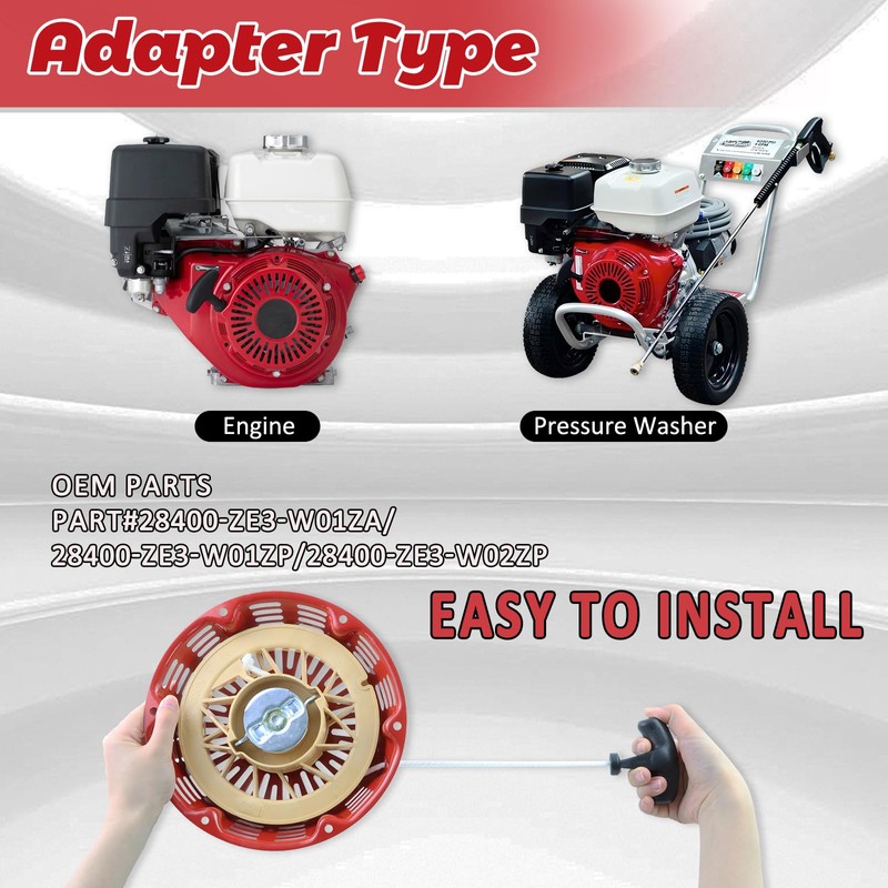 WOTIAN GX340 GX390 Pull Start Assembly Compatible with Honda GX