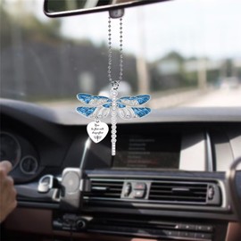 Dragonfly Car Hanging Ornament, Dragonfly Pendant Interior Rearview Mirror Decoration,Car Rear View Mirrior Hanging Accessories,Automotive Hanging Ornament for Car, Window, Door,Keepsake Gift