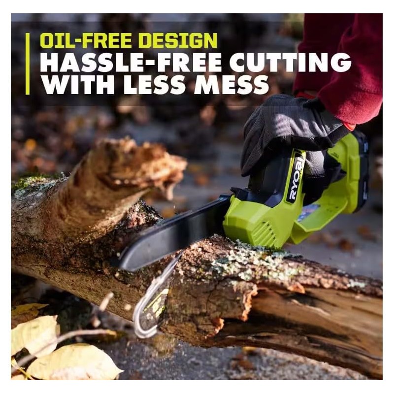 RYOBI 18V Brushless 8 in. Battery Compact Pruning Mini Chainsaw