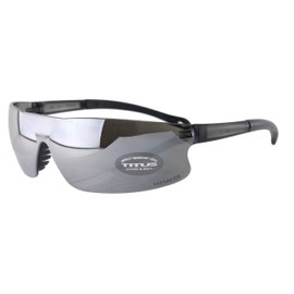 TITUS 2 Series with G45 Z87+ 34 NRR Slim-Line Hearing Protection & Sport Style Safety Glasses Combos (Grey, Mirrored)