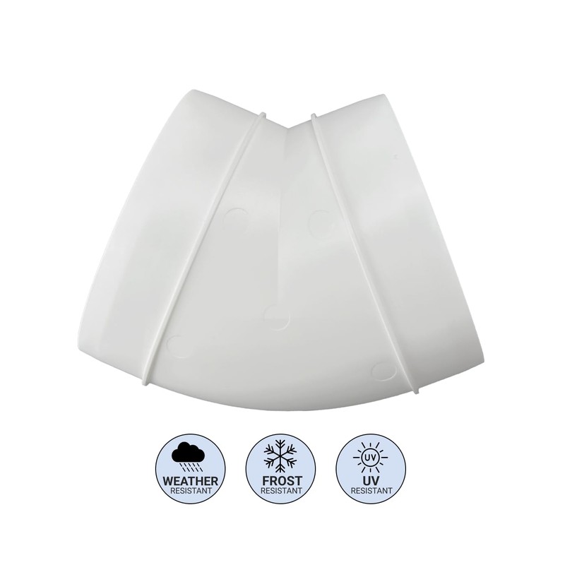 H&C VENT Pipe Elbow 45 Degrees - Exhaust Pipe, Ventilation