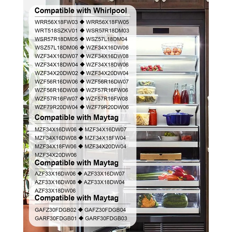 LED Light Bulb Compatible with Whirlpool Refrigerators Replace W11502762 AP6995680