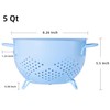 Metal Colander 5 Quart Powder Coated Self-draining Metal Strainer with