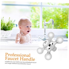 Bathroom Faucet Handle, Cross-Arm Faucet Handle,Faucet Handles for Tub Shower,Unique Shape Bathroom Water Tap Copper Handle Faucet Handle for Home Shower Use