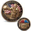 Never Give Up Boxing Challenge Coin – 3D Color Relief