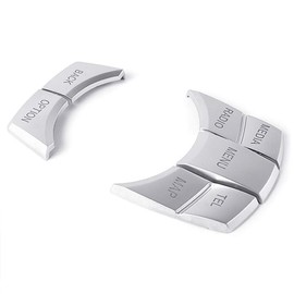MASO Multimedia Button Cover Knob Frame Decoration Trim for X1 X3 X5 X6 X4 and 1 2 3 5 7Series - 7 Button Stickers