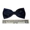 Satin Solid Color Hair Bow Collection (Navy Blue, Alligator Clip)