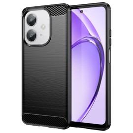 USDILU LS Case for OPPO A40 4G Funda Uso Rudo Protector TPU Suave Durable Silicón Flexible Cover Negro Carcasa