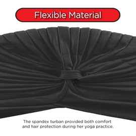 Donna Spandex Turban Black Spandex Turban Women’s Hair Turban 1PC Day & Night One Size Short or Long Curly Hair Straight Hair