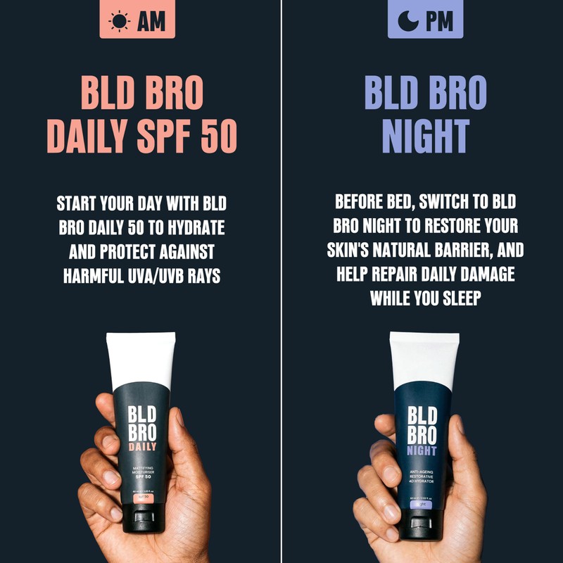 BLD BRO SPF 50 + Night Duo, 24-Hour Skincare Set