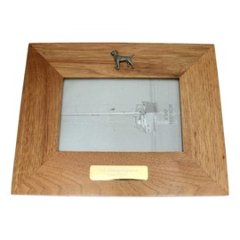 Gamekeepers Cottage gifts Border Terrier Oak Wooden Photo Frame 6x4 Landscape Or Portrait Gift 37 (Landscape)