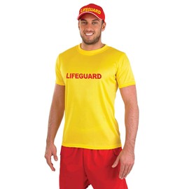 Fun Shack Lifeguard Fancy Dress, Lifeguard Costume Fancy Dress Men, Lifeguard Accessories, Lifeguard Tshirt, Lifeguard Shorts X-Large
