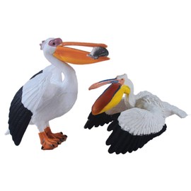 YOUUGIOR 2PCS Bird Miniature Statue Pelican Figurines Home Decoration Furniture Desktop Tabletop Display