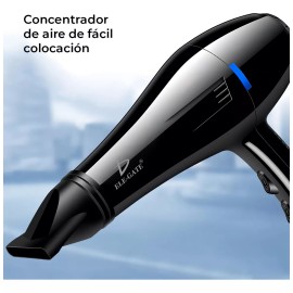 Ele-Gate Secadora De Cabello Profesional Portátil 1000w Frio Calor Color Negro
