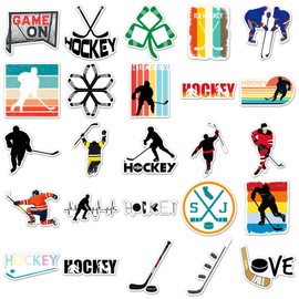 Bric Dodo Pack of 50 Ice Hockey Stickers Car Laptop Phone Guitar Skateboard Motorcycle Bicycle Ice Hockey Stickers Set Vinyl Waterproof Aesthetic Stickers for Teenagers Children Adults
