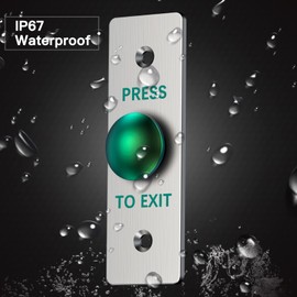 Push to Exit Button， Stainless Steel Door Bell Type Round Request to Exit Button ，Push to Exit NO COM Switch for Door Access Control