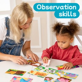 20pcs Toddler Puzzles Whose Baby? Double Jigsaw Puzzles Montessori Toys for Baby Toys for 2 Year Old + Creative Puzzles Bright and Colourful Puzzles