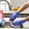 Comfy Package Comfy Package [100 Count Blue Nitrile Gloves, Disposable Gloves - 4 Mil, Latex & Rubber Free, Non-Sterile Powder Free Gloves - Medium
