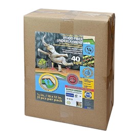 Wood Fiber Flooring Underlayment, 6mm (1/4 Inch) Thickness - 40 Sq Ft, Natural Soundproofing Insulation, for Laminate, Vinyl, LVT, LVP, or Hardwood