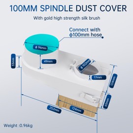 RATTMMOTOR 100mm Spindle Dust Shoe Cover CNC Spindle Motor, Double Door Brush Dust Boot Shoe Cover Cleaner, Engraving Machine Accessories for CNC Engraver Milling Mahcine